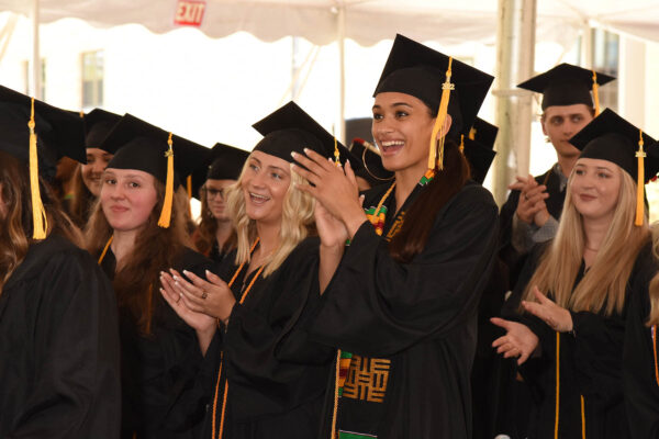 students at graduation