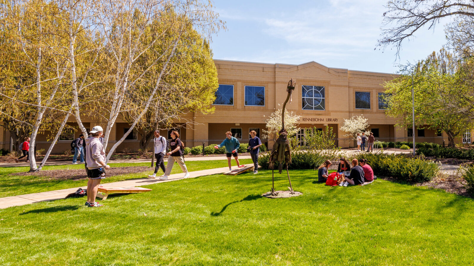 Students in Courtyard