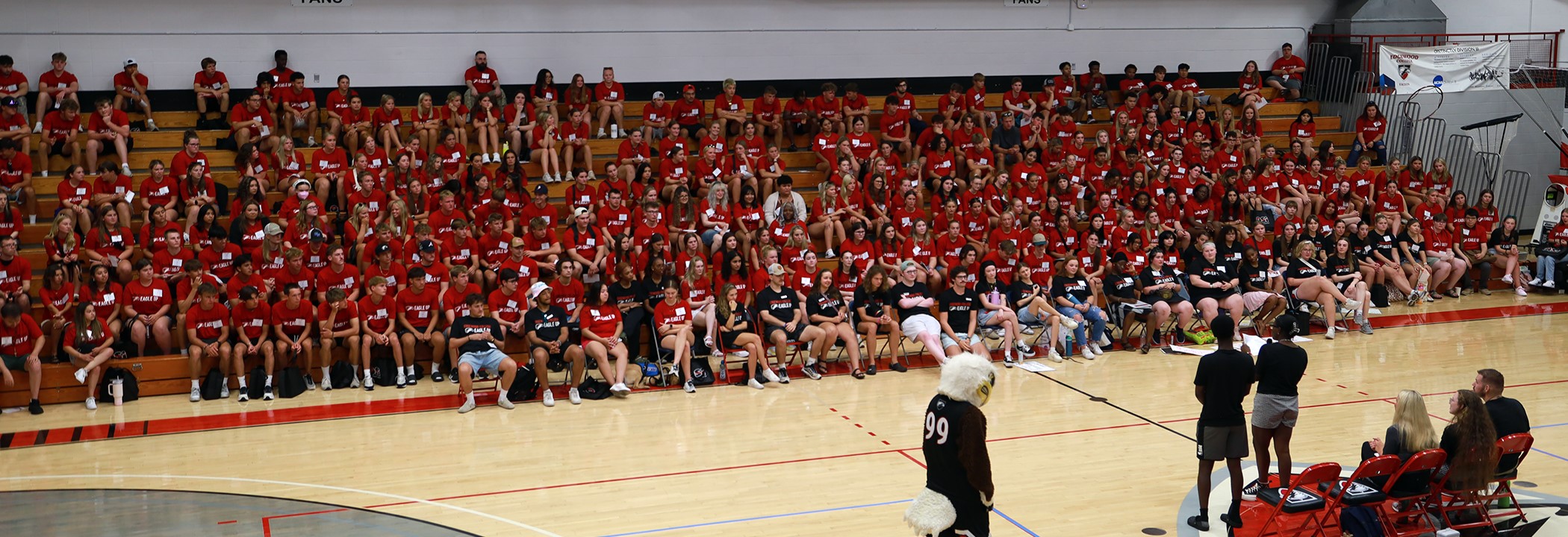 Students Sitting on Bench for move in day