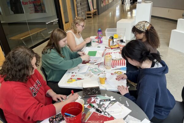 People making cards